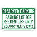 Signmission Reserved Parking Sign Reserved Parking L Heavy-Gauge Aluminum Sign, 12" x 18", A-1218-23040 A-1218-23040